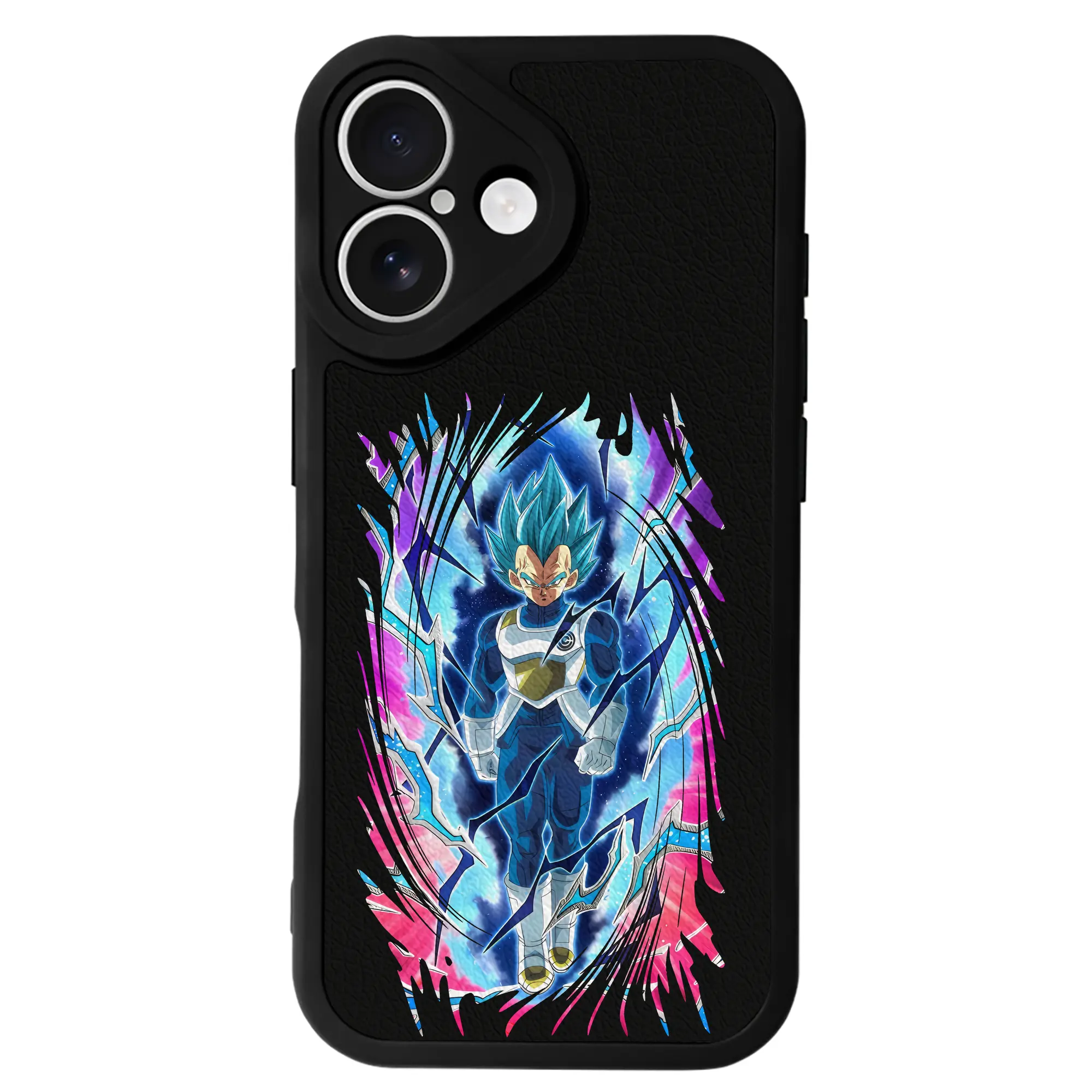 ドラゴンボール グッズ ベジータ - IPhone 16シリーズ対応 ・ シリコンスマホケース ・ レザー調 ・ 高精度フィット ・ 耐衝撃 ・ ワイヤレス充電対応 ・ 精密カット